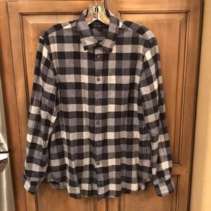 John Varvatos Check Plaid Button Down Shirt